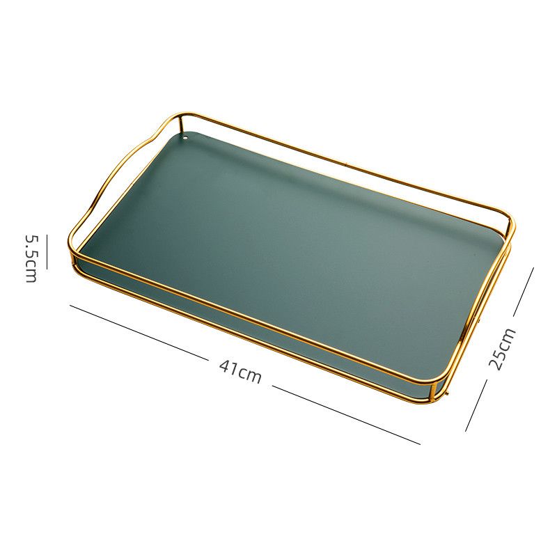 Retro serving tray with gold edge