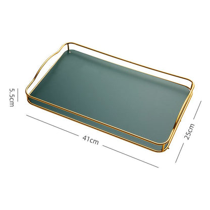 Retro serving tray with gold edge