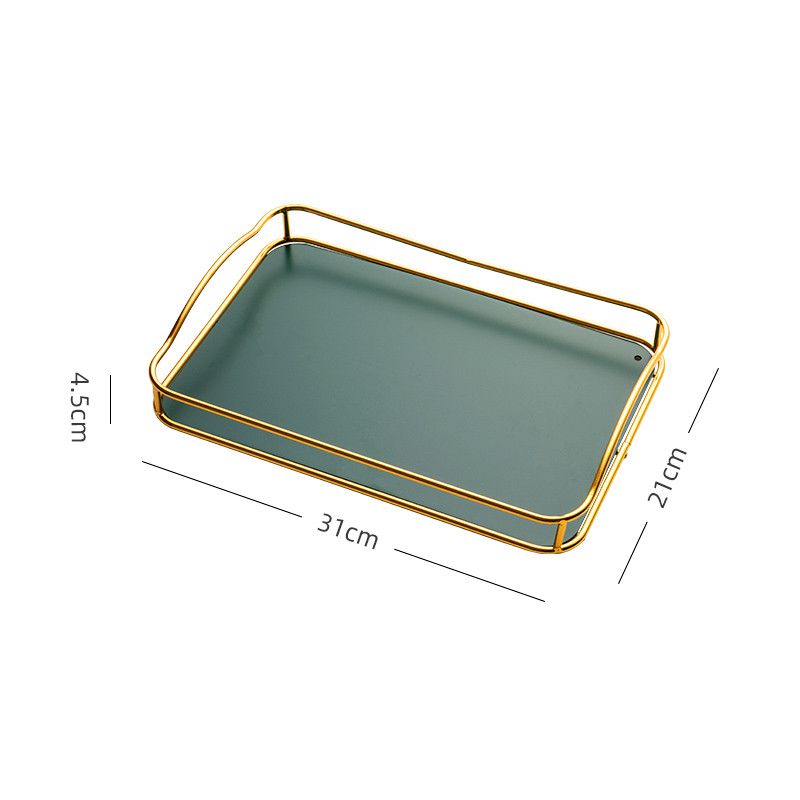 Retro serving tray with gold edge