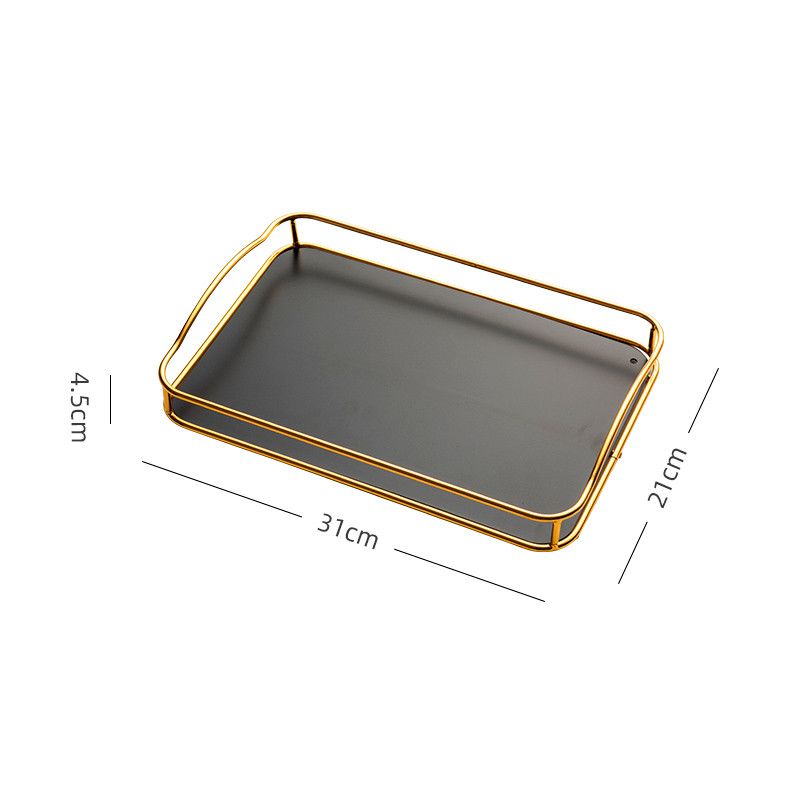 Retro serving tray with gold edge