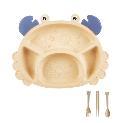 Retro dining set for children - crab-shaped design