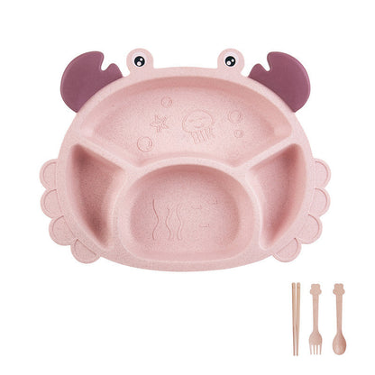 Retro dining set for children - crab-shaped design