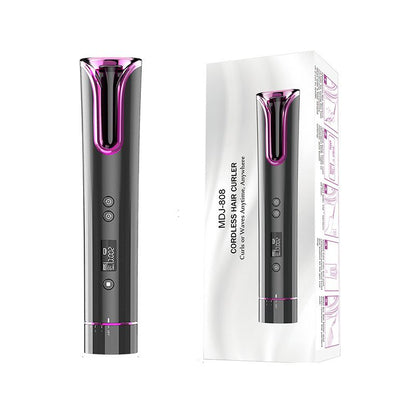 Rotating curling iron - rechargeable and wireless