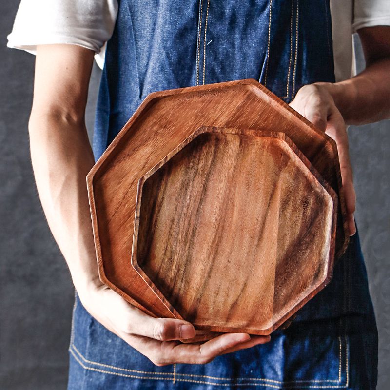 Wooden serving board with Danish design