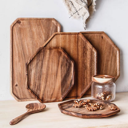 Wooden serving board with Danish design