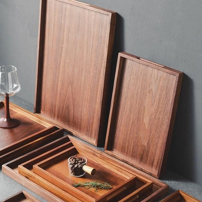 Modern wooden serving tray