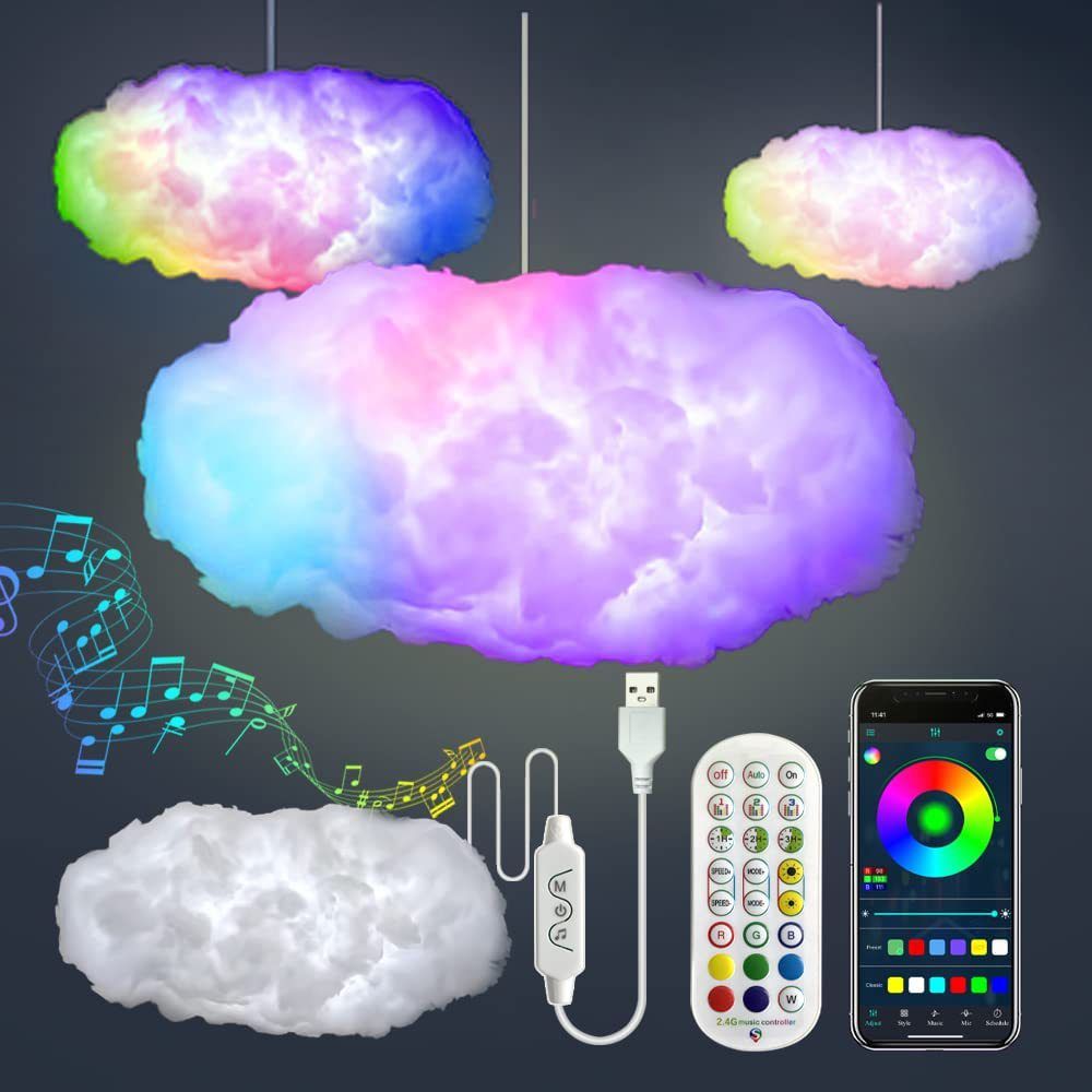 Bambi cloud lamp with color-changing light