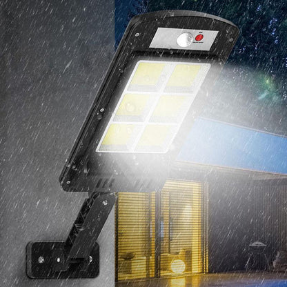 Solar LED lamp for outdoor use