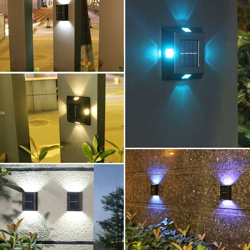 Solar wall lamp for outdoor lighting