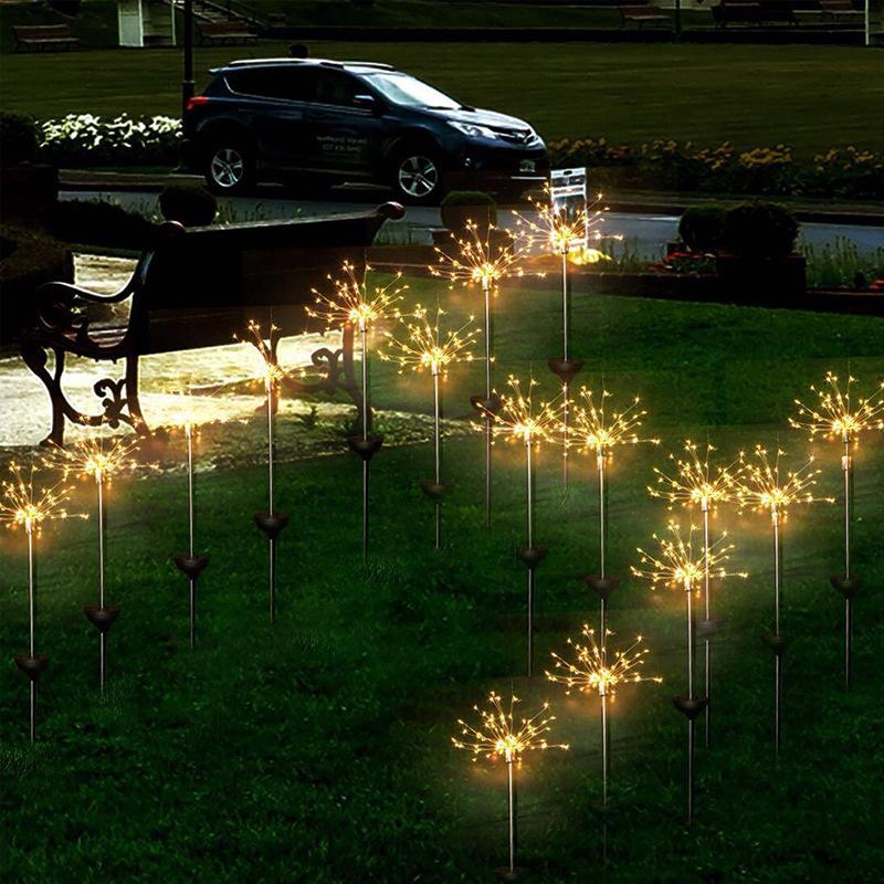 Solar powered firework garden light - ip65 waterproof