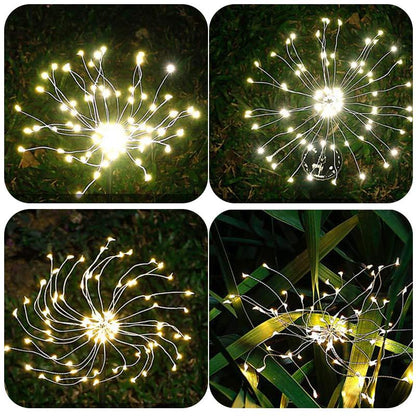 Solar powered firework garden light - ip65 waterproof