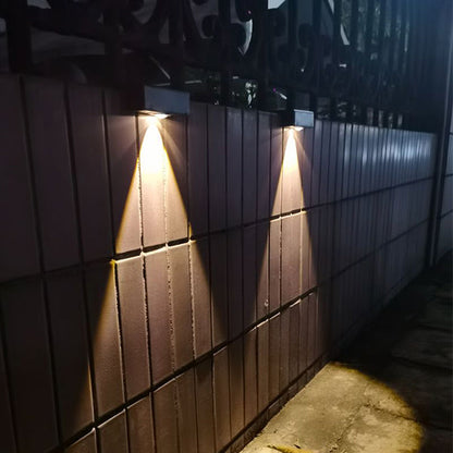 Solar-powered wall lamp with automatic light