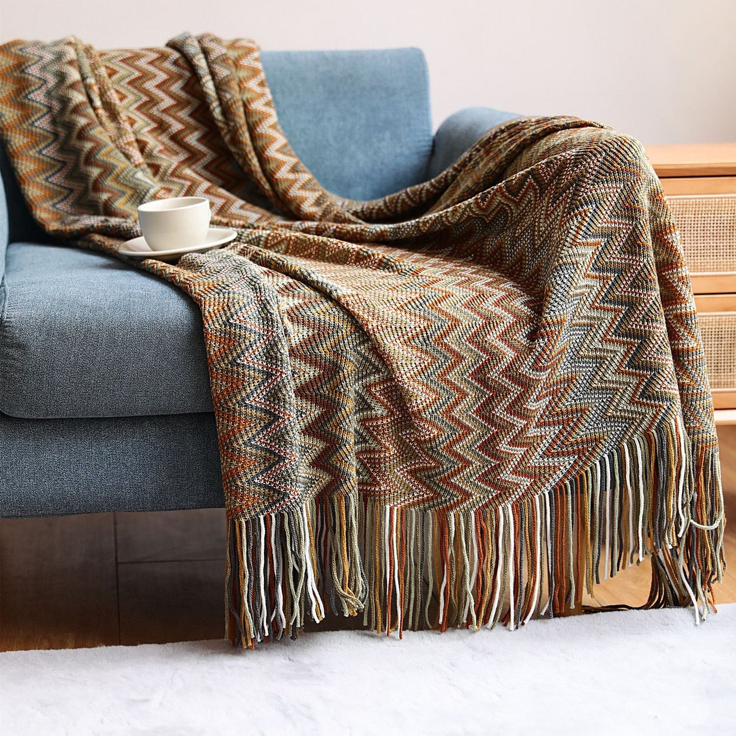 Knitted blankets in lovely patterns