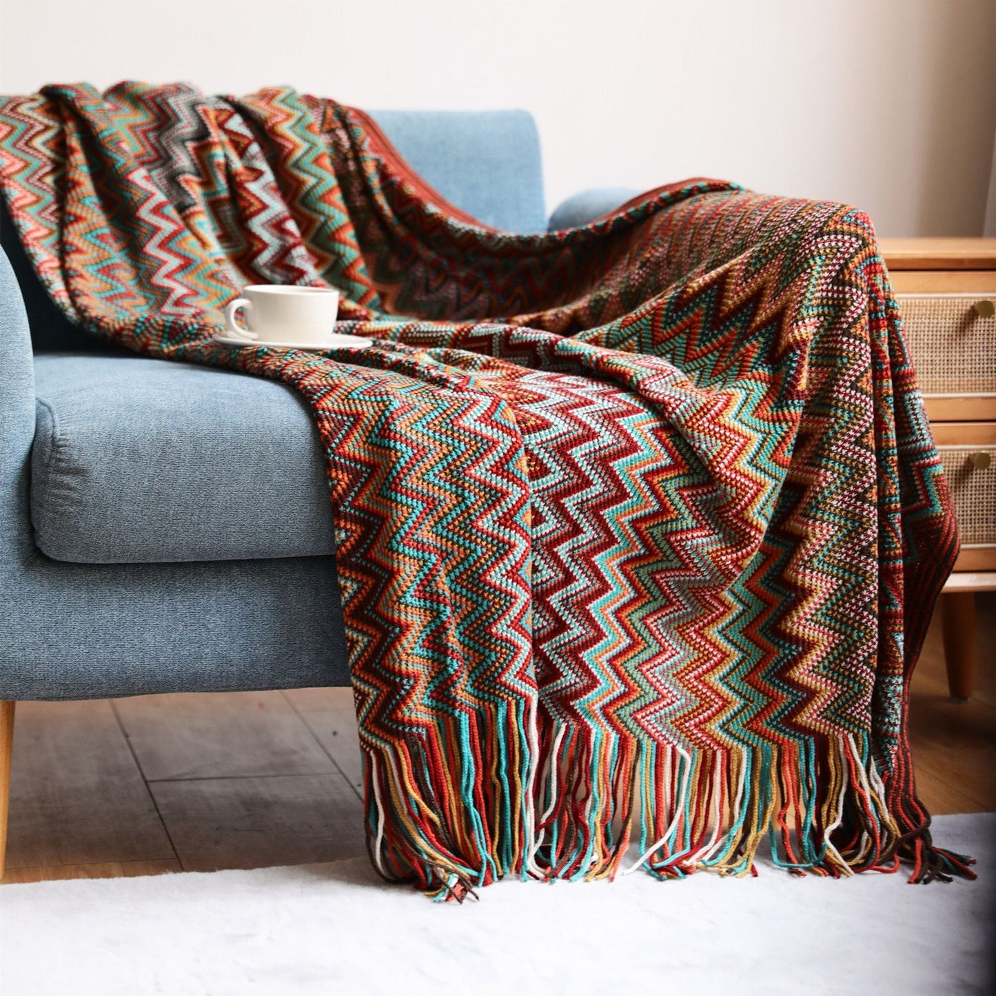 Knitted blankets in lovely patterns