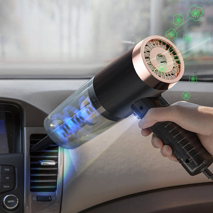 Three-in-one car vacuum cleaner with aromatherapy