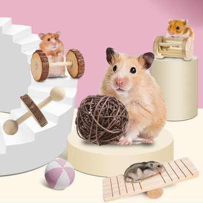 Wooden toys for small rodents