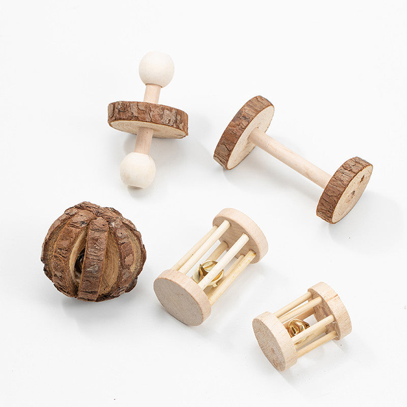 Wooden toys for small rodents