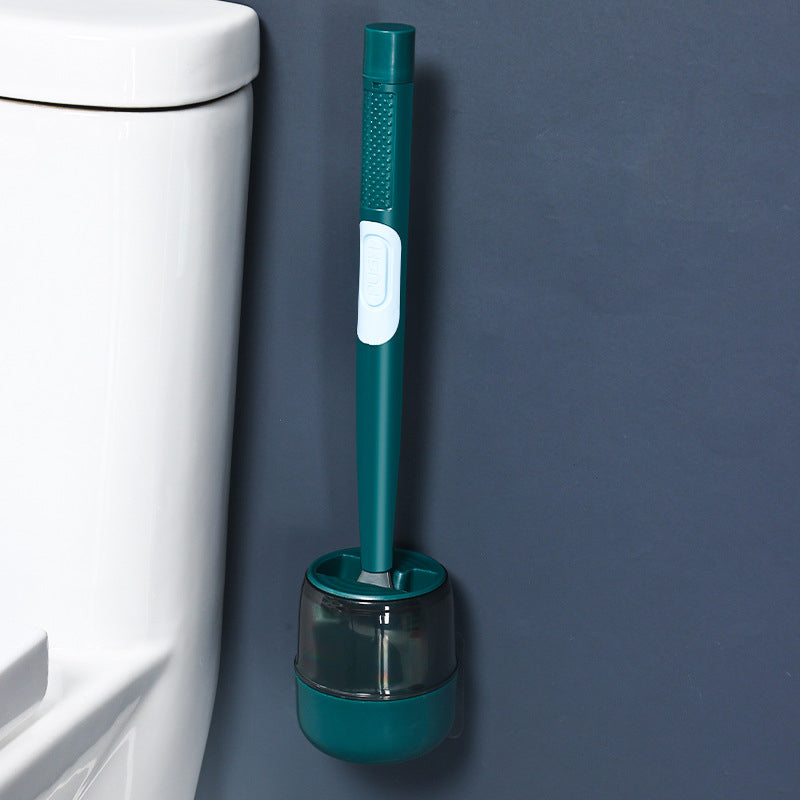 Liquid-filled silicone toilet brush - effective cleaning