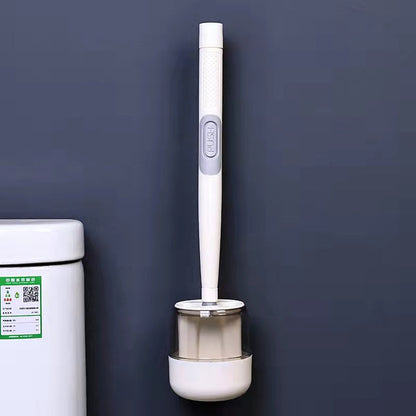 Liquid-filled silicone toilet brush - effective cleaning