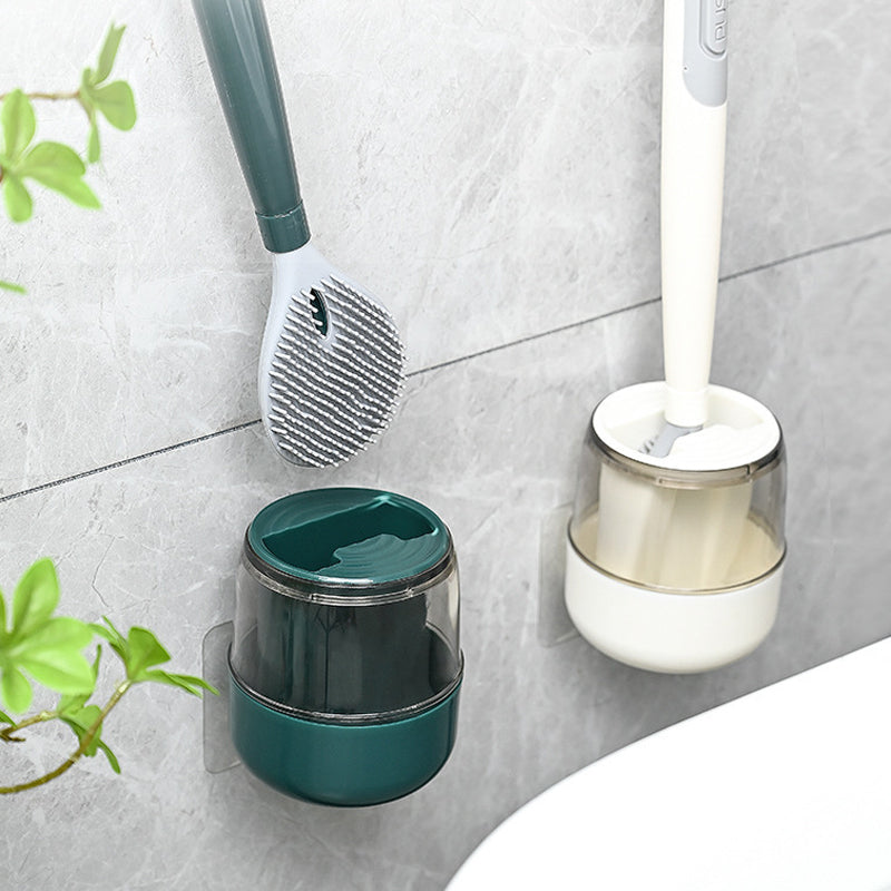 Liquid-filled silicone toilet brush - effective cleaning