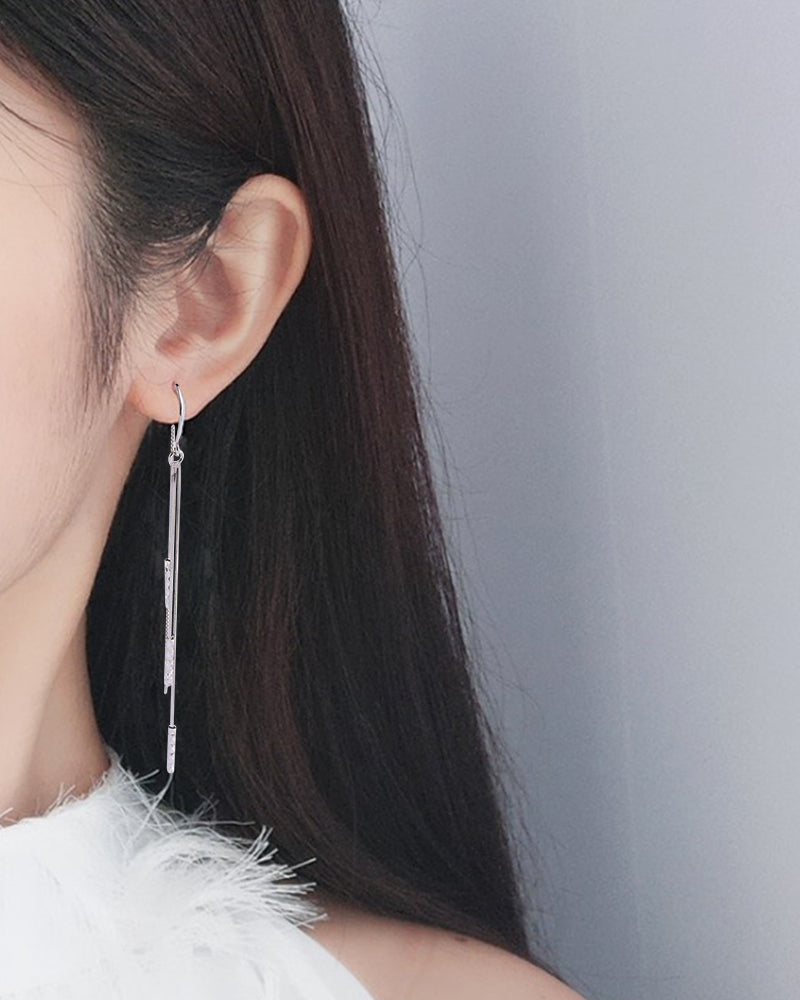 Beautiful silver tassel earrings