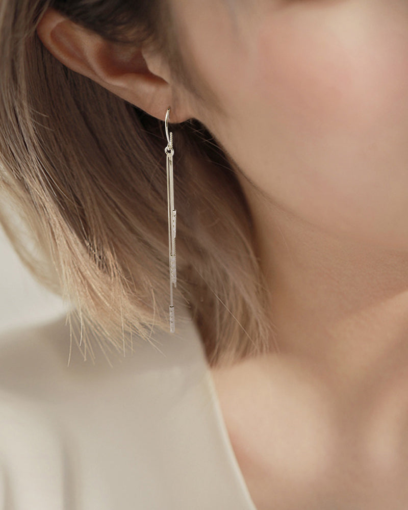 Beautiful silver tassel earrings