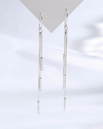 Beautiful silver tassel earrings