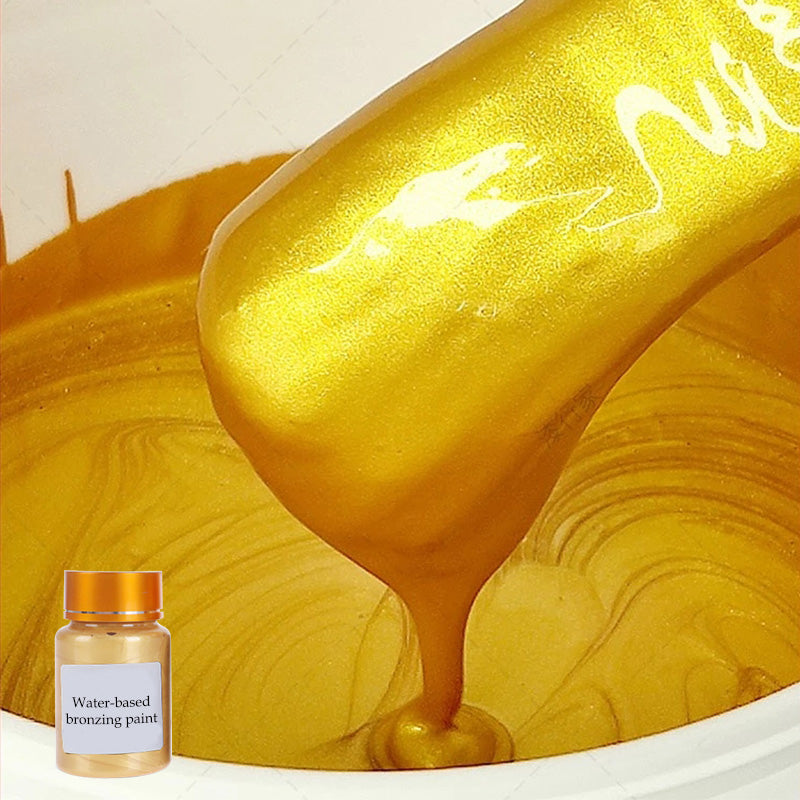 Water-based bronzing paint for multi-surface use