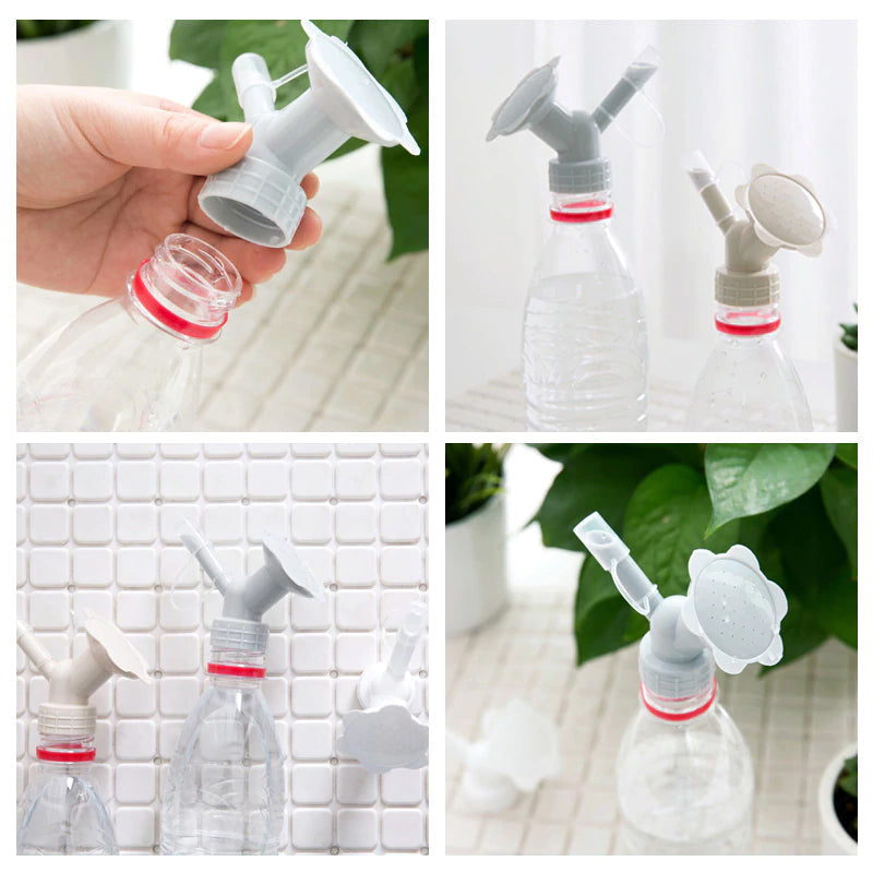 Double Head Watering Spout for Bottles - Garden Tool