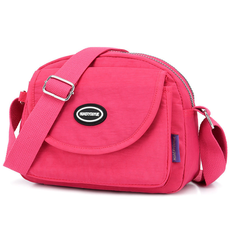 Waterproof women's shoulder bag in nylon