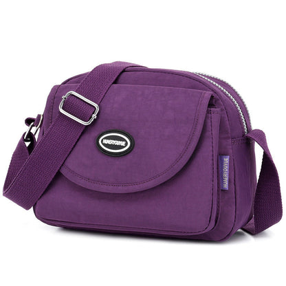 Waterproof women's shoulder bag in nylon