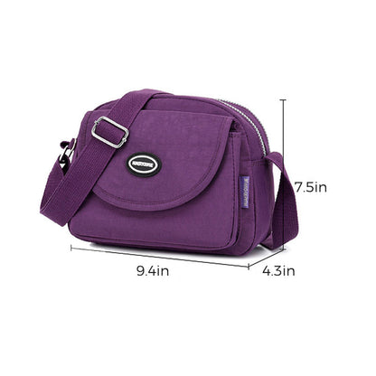 Waterproof women's shoulder bag in nylon