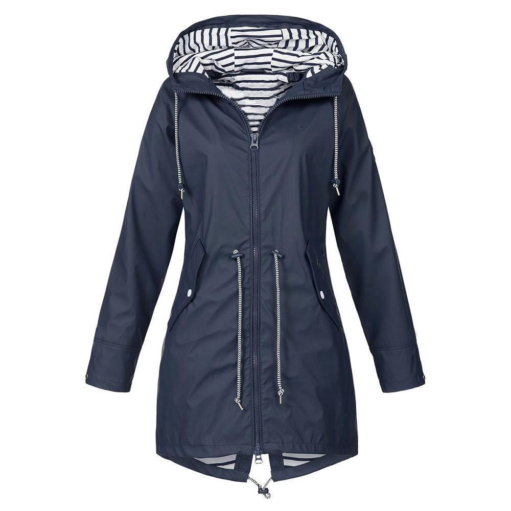 Waterproof hooded jacket for women - sports &amp; leisure