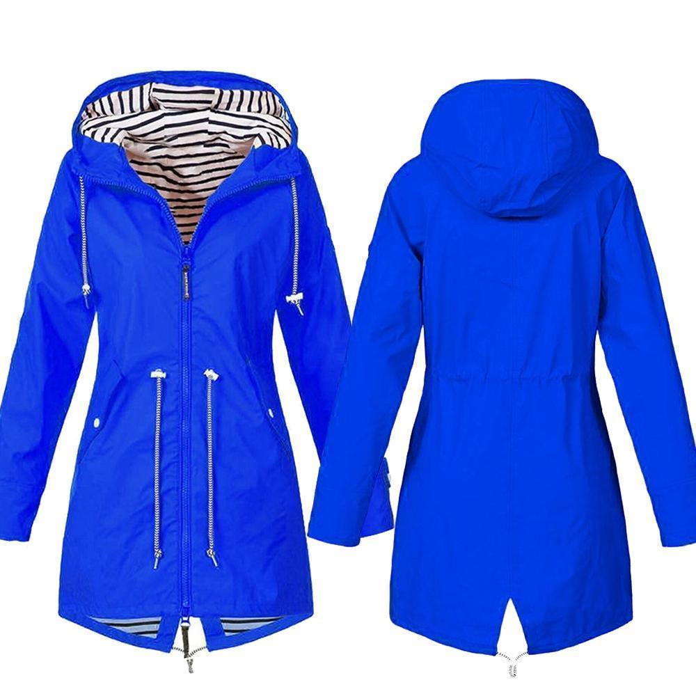 Waterproof hooded jacket for women - sports &amp; leisure