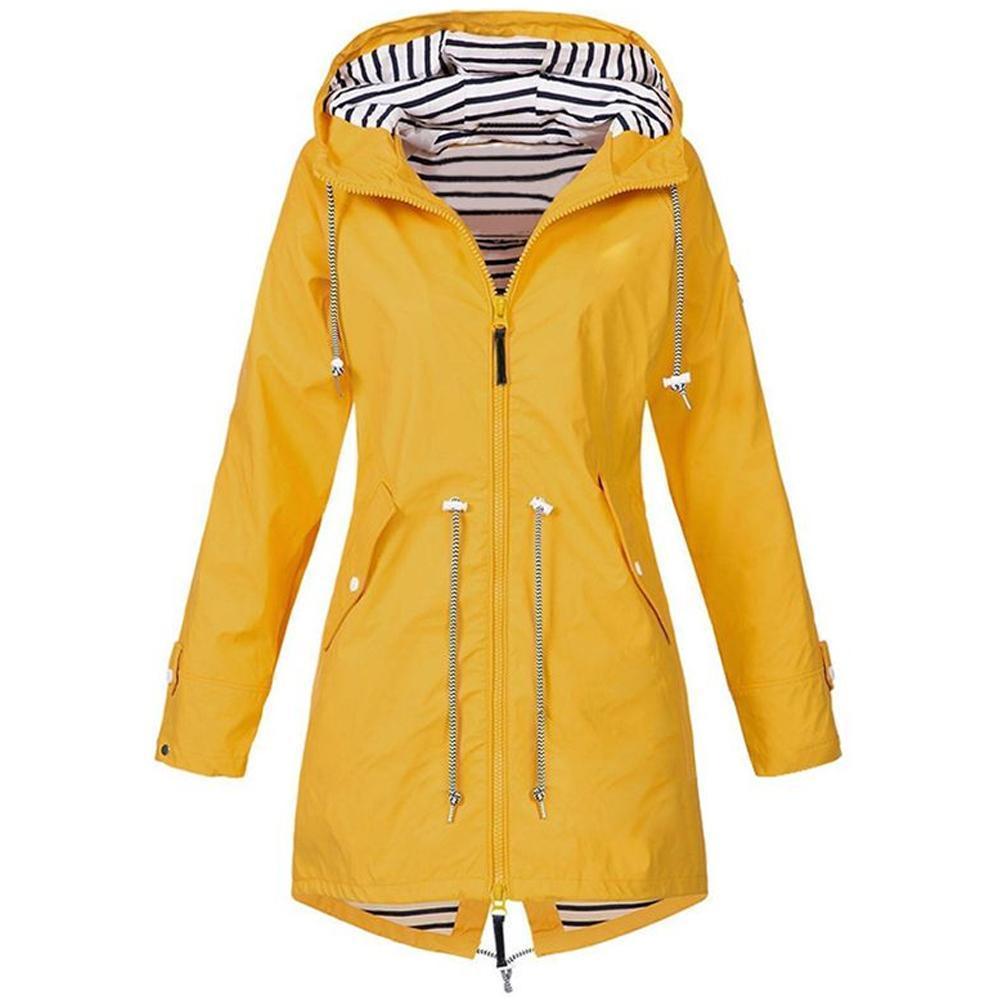 Waterproof hooded jacket for women - sports &amp; leisure