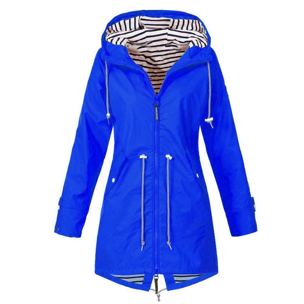 Waterproof hooded jacket for women - sports &amp; leisure