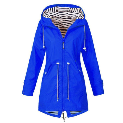 Waterproof hooded jacket for women - sports &amp; leisure