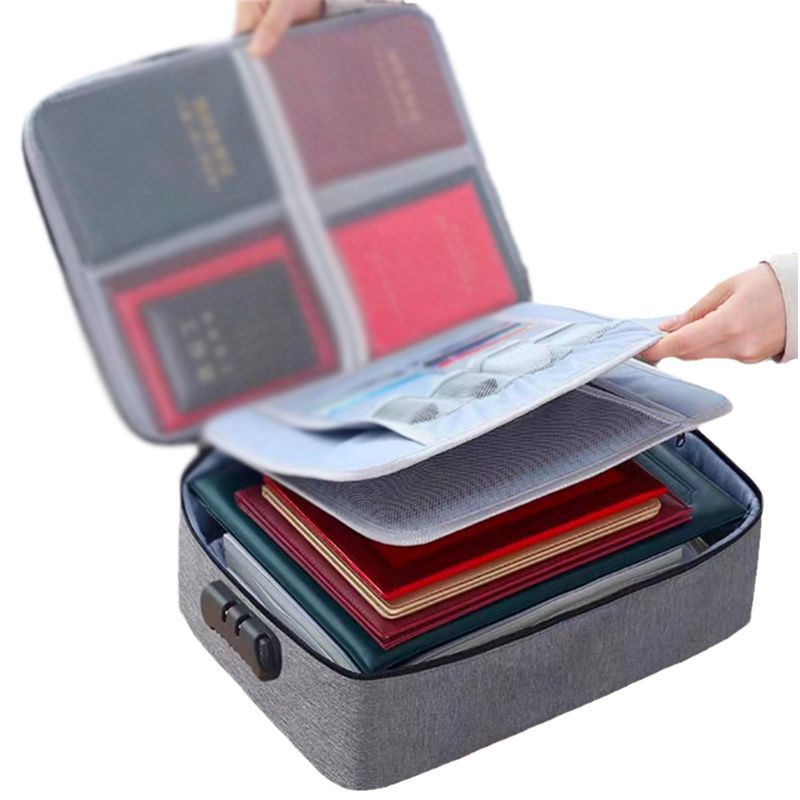 Waterproof and fireproof document storage bag