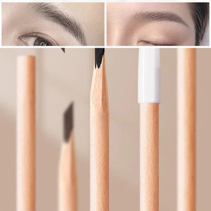 Waterproof wooden eyebrow pencil - lifelike, long-lasting