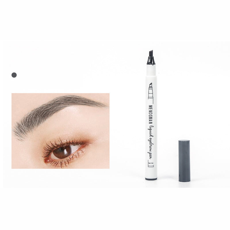 Waterproof eyebrow pencil with micro fork tip