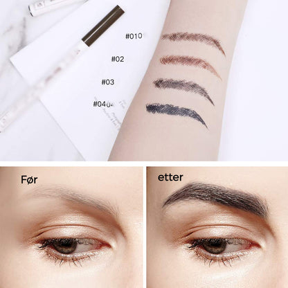 Waterproof eyebrow pencil with micro fork tip