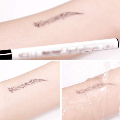 Waterproof eyebrow pencil with micro fork tip