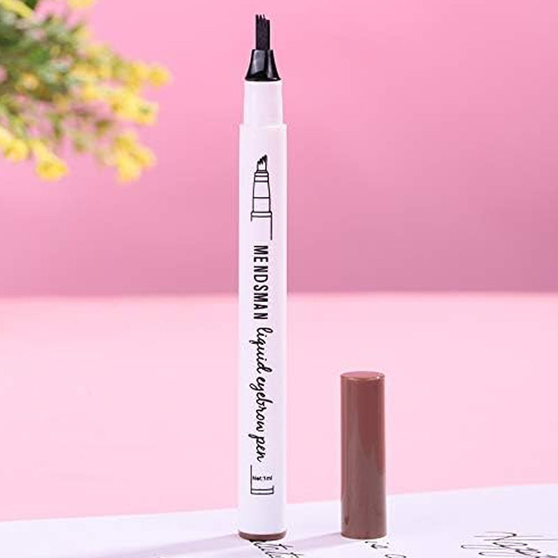 Waterproof eyebrow pencil with micro fork tip