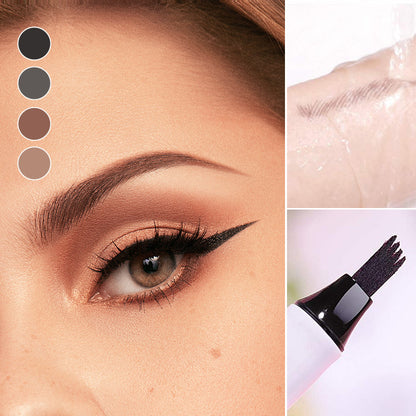 Waterproof eyebrow pencil with micro fork tip