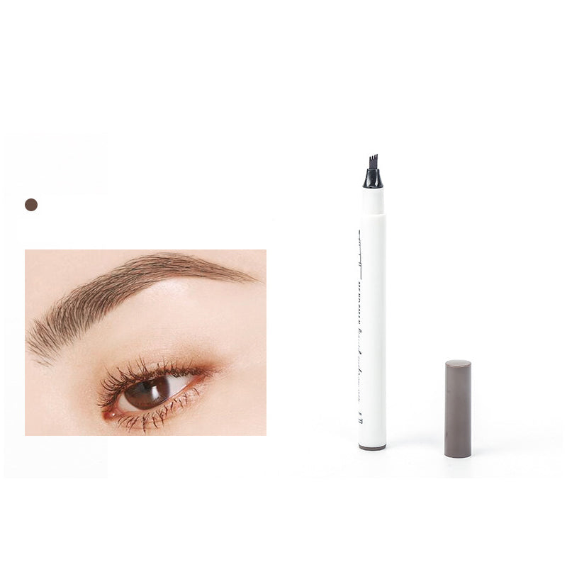 Waterproof eyebrow pencil with micro fork tip