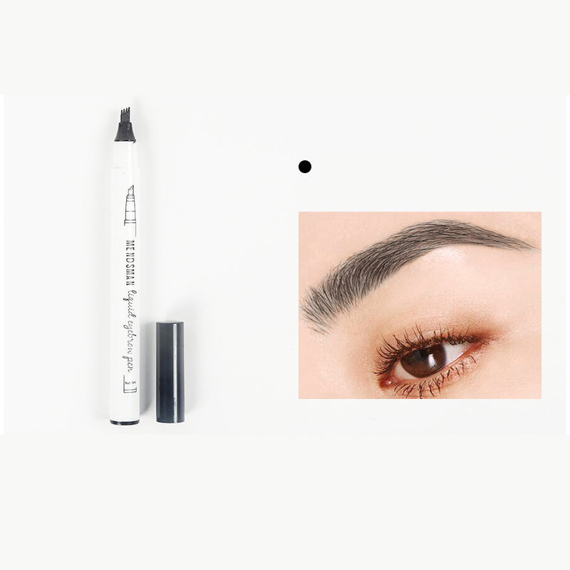 Waterproof eyebrow pencil with micro fork tip