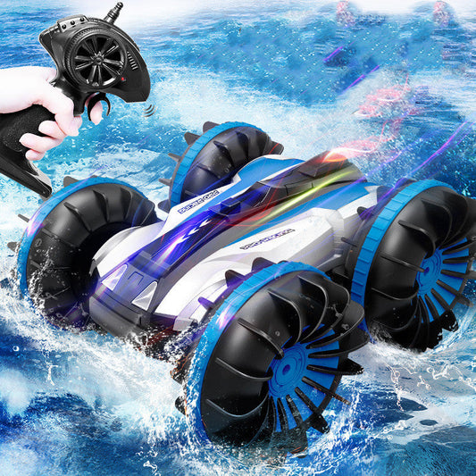 Waterproof rc stunt car with 360° spin and flip