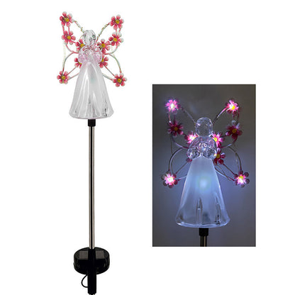 Waterproof solar powered angel light