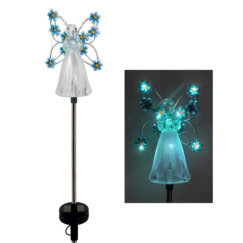 Waterproof solar powered angel light