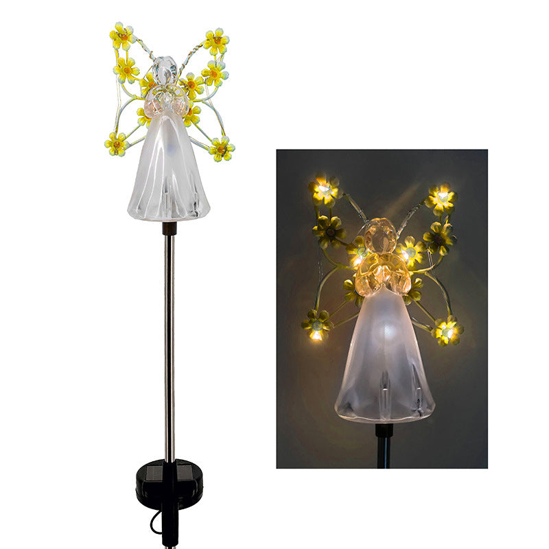 Waterproof solar powered angel light